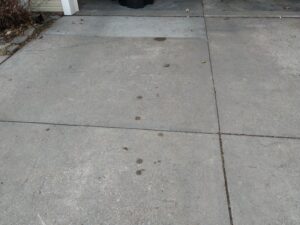 Driveway - Oil Drips - Before