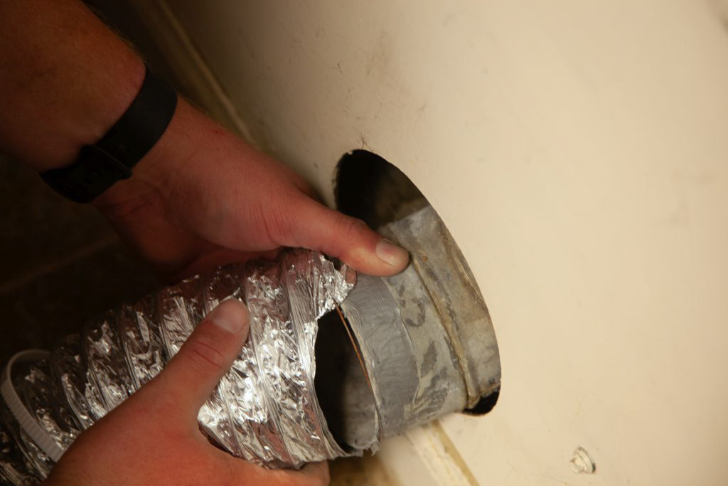 Damaged Dryer Transfer Duct - 1-2