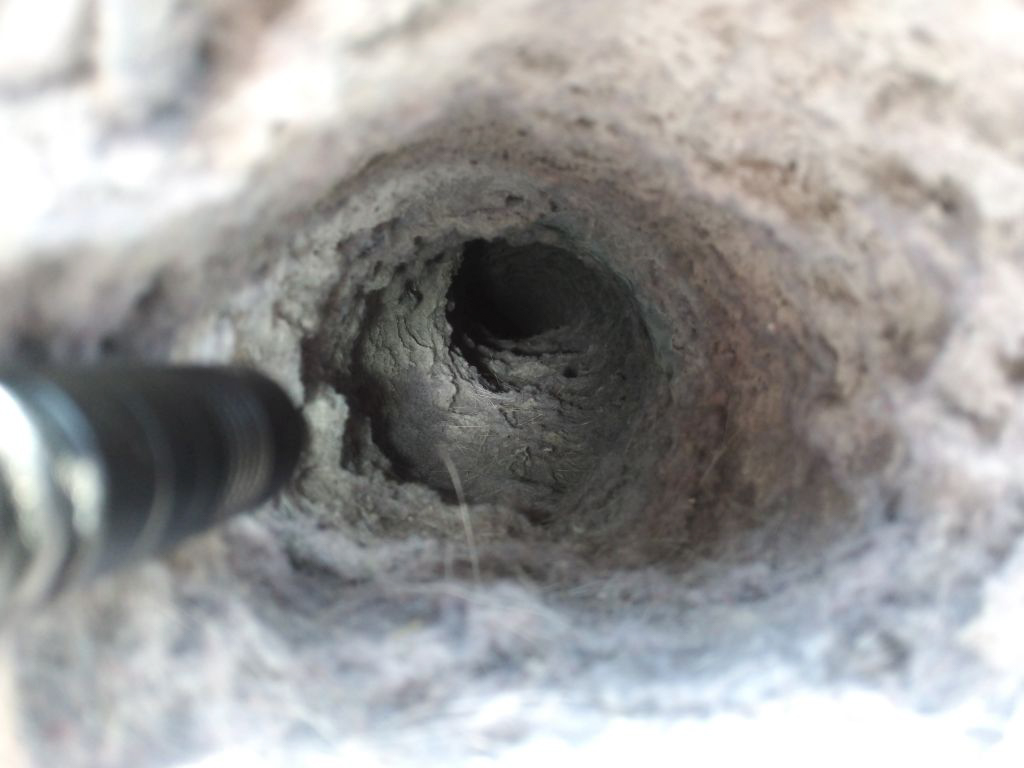 Dryer Vent Lint Buildup - Before-2